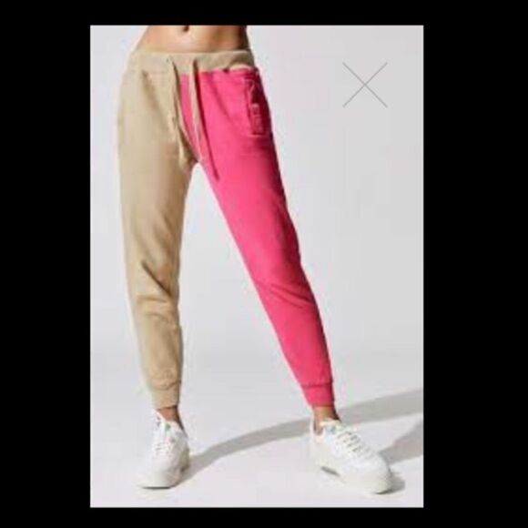 Pink Cookies + Malibu Sand Contrast Sweatpant - Picture 1 of 7